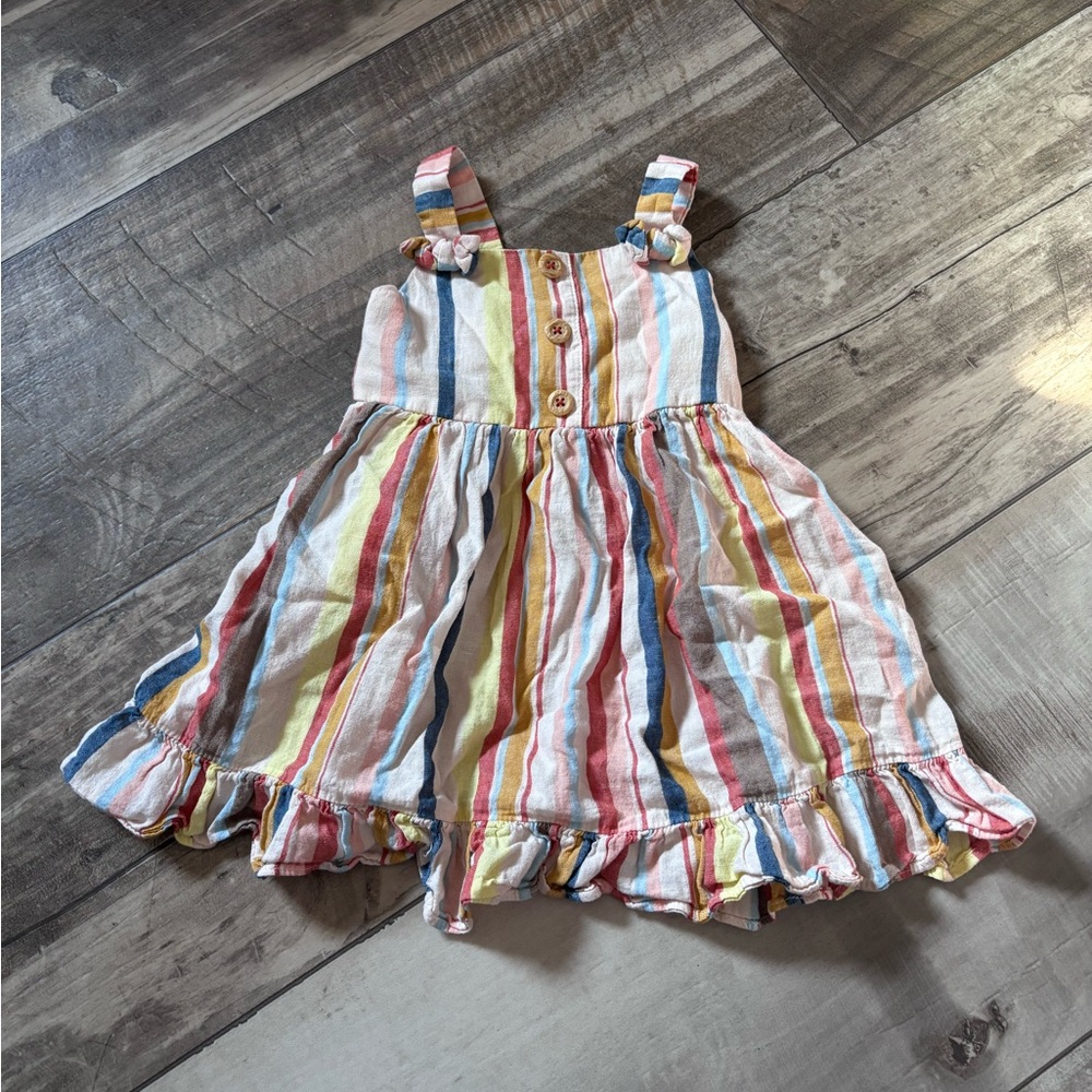 Good Lad Multicolor Striped Kids Dress